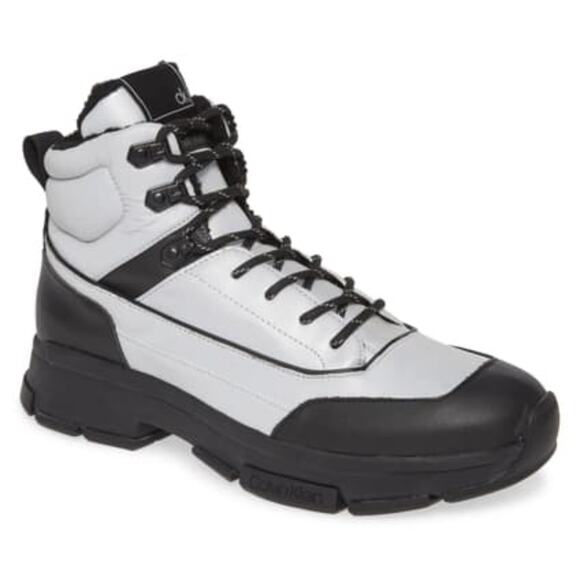Calvin Klein Cillian Smooth Calf Reflective Boots Size 11.5 - Picture 1 of 9